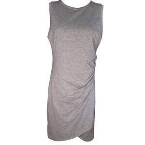 Venus Grey Sleeveless Dress Lined Wrap Look Sz XS